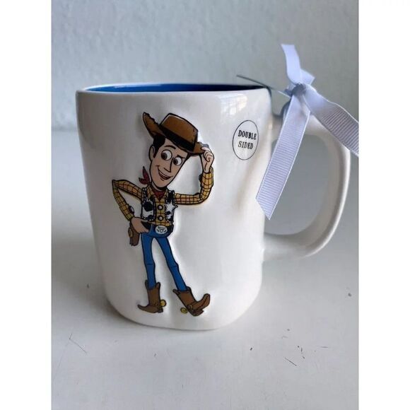 Rae Dunn Disney Pixar Toy Story Woody Howdy Mug Double Sided Ceramic NEW - Picture 1 of 8